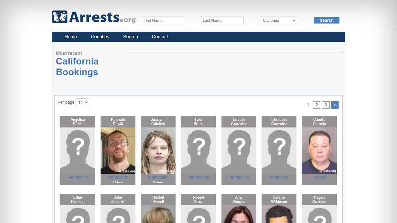 California Arrests and Inmate Search